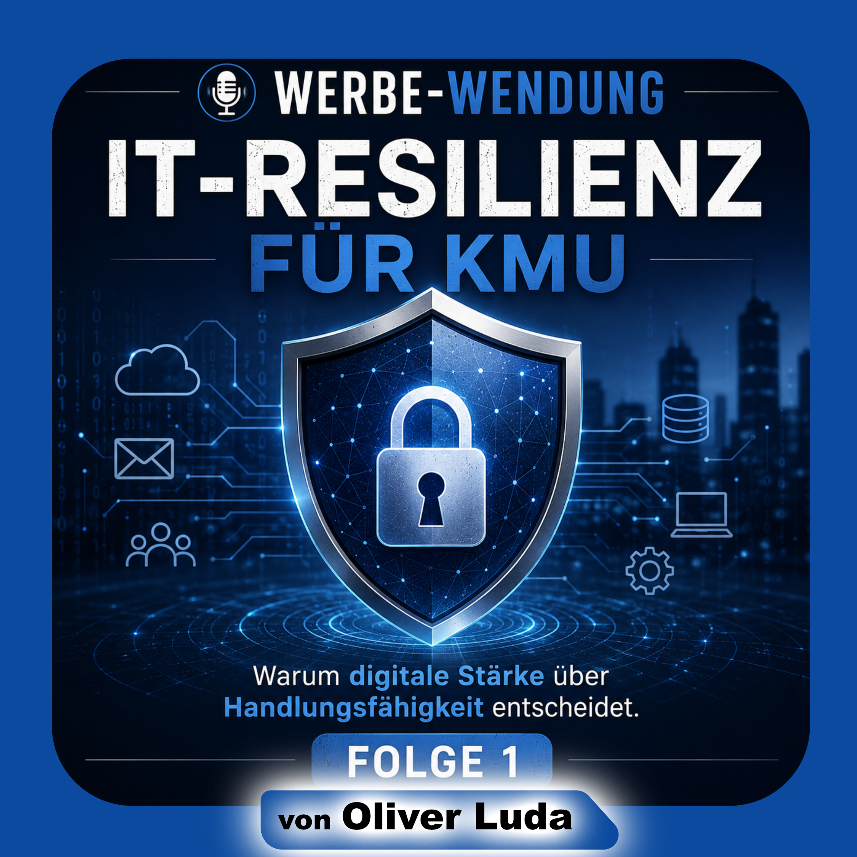 <p>Sicherheit beginnt heute nicht mehr am Werkstor.</p><p><br></p><p>Viele kleine und mittelständische Unternehmen sind längst digital verteilt: E-Mail in der Cloud, Buchhaltung online, Kundendaten auf Servern, Websites beim Hoster, Fernzugänge für Dienstleister, dazu NAS, Router, Drucker, Kameras und mobile Geräte.</p><p><br></p><p>Genau daraus entsteht die neue Angriffsfläche.</p><p><br></p><p>In <strong>Folge 1 von Werbe-Wendung</strong> geht es darum, warum IT-Sicherheit nicht nur ein technisches Thema ist, sondern eine Frage der unternehmerischen Handlungsfähigkeit.</p><p><br></p><p>Nicht Panik.<br>Nicht Kriegsrhetorik.<br>Sondern die nüchterne Frage:</p><p><br></p><p><strong>Wie schnell ist Ihr Unternehmen wieder arbeitsfähig, wenn digitale Systeme ausfallen?</strong></p><p><br></p><p><strong>Werbe-Wendung – IT-Resilienz für KMU</strong><br>Folge 1: Warum digitale Stärke über Handlungsfähigkeit entscheidet.</p>
