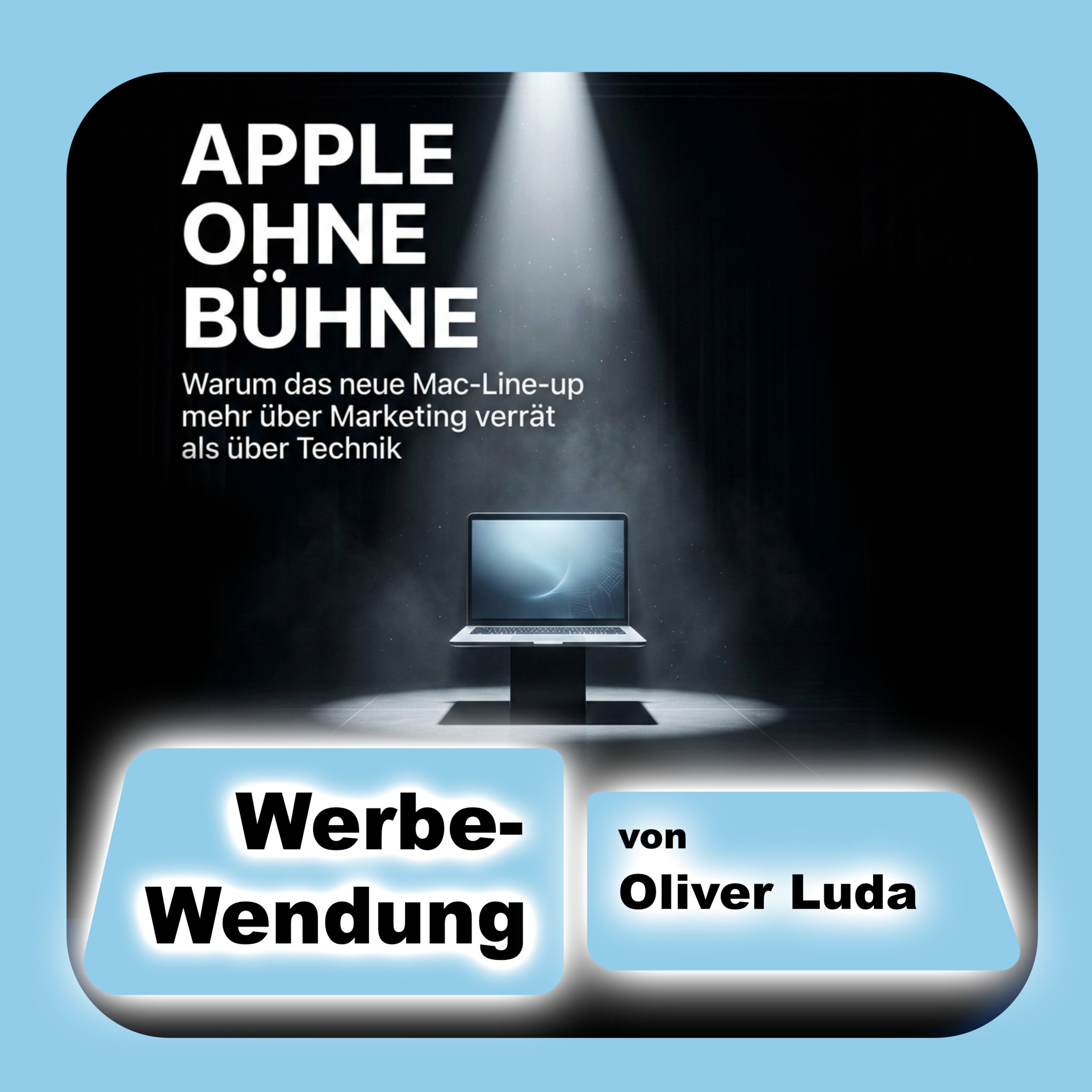 <p>Apple präsentiert neue MacBooks.</p><p>Ohne Bühne. Ohne Keynote. Ohne Pathos.</p><p><br></p><p>Ich nutze Apple seit 1982.</p><p>Ich habe Inszenierungen erlebt, die Tech-Geschichte geschrieben haben – geprägt von Persönlichkeiten wie Steve Jobs.</p><p><br></p><p>Und heute?</p><p><br></p><p>Neue MacBook Air, MacBook Pro und Studio Displays erscheinen einfach online.</p><p><br></p><p>Kein Spektakel.</p><p>Kein Applaus.</p><p>Nur Präsenz.</p><p><br></p><p>In meinem neuen Podcast analysiere ich nicht die Chips – sondern die Strategie dahinter:</p><p><br></p><p>Warum verzichtet Apple auf große Shows?</p><p>Warum setzt man stattdessen auf regionale Influencer-Events?</p><p>Und was sagt das über Marktmacht im Jahr 2026 aus?</p><p><br></p><p>Meine These:</p><p>Nur Herausforderer müssen laut sein. Marktführer dürfen leise sein.</p><p><br></p><p>Wenn dich Marketingstrategie, Markenführung und die stille KI-Positionierung im Hintergrund interessieren – hör rein.</p>
