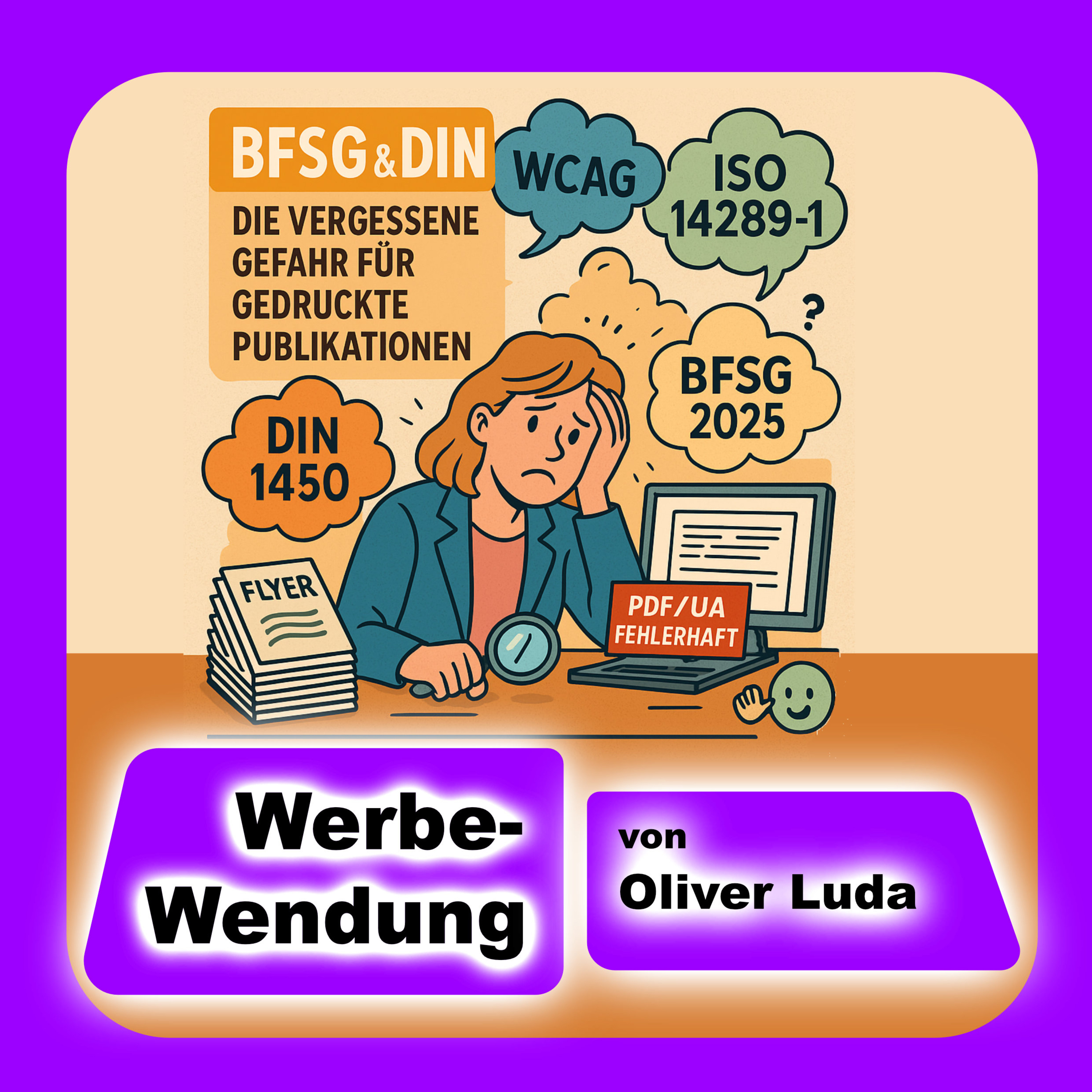 <p>BFSG: Der blinde Fleck bei gedruckten Publikationen – und warum Canva hier an Grenzen stößt.</p><p><br></p><p>Viele Unternehmen konzentrieren sich beim Barrierefreiheitsstärkungsgesetz auf Websites und Apps.</p><p>Der viel größere Sprengsatz liegt jedoch woanders: gedruckte Publikationen und PDFs.</p><p><br></p><p>Neue Normen wie DIN 1450, PDF/UA (ISO 14289) und WCAG 2.1 betreffen künftig alles, was wir veröffentlichen – vom Flyer über Vereinshefte bis zu kommunalen Formularen.</p><p>Und: Ein PDF gilt rechtlich immer als digitale Publikation. Ohne semantische Struktur bleibt es unzugänglich.</p><p><br></p><p>Im neuen Werbe-Wendung-Podcast zeige ich,</p><p>warum Canva zwar ein großartiges Kreativtool ist –</p><p>aber keine barrierefreien PDFs erzeugen kann,</p><p>welche Risiken für Unternehmen entstehen</p><p>und warum barrierefreie Gestaltung viel früher im Prozess beginnen muss.</p><p><br></p><p>🎧 Jetzt reinhören: „BFSG & DIN – Die unterschätzte Gefahr für gedruckte Publikationen“</p>
